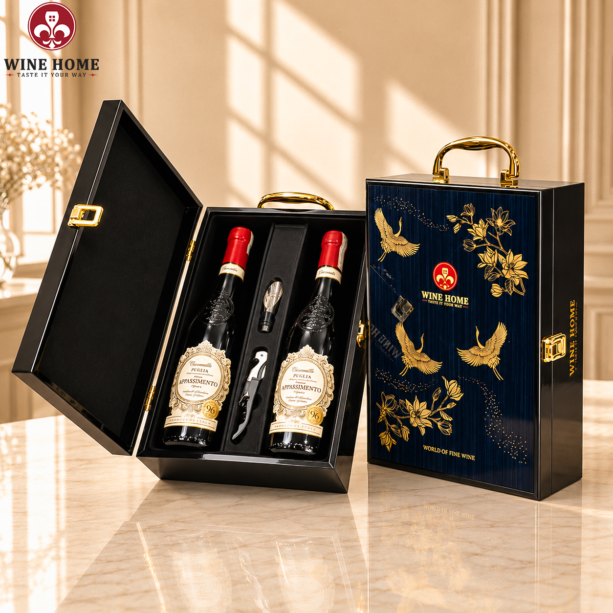 Hộp Quà Rượu Vang 2 chai Camasella Appassimento – Provinco | Rượu Vang Wine Home Hộp Quà Rượu Vang 2 chai Camasella Appassimento – Provinco