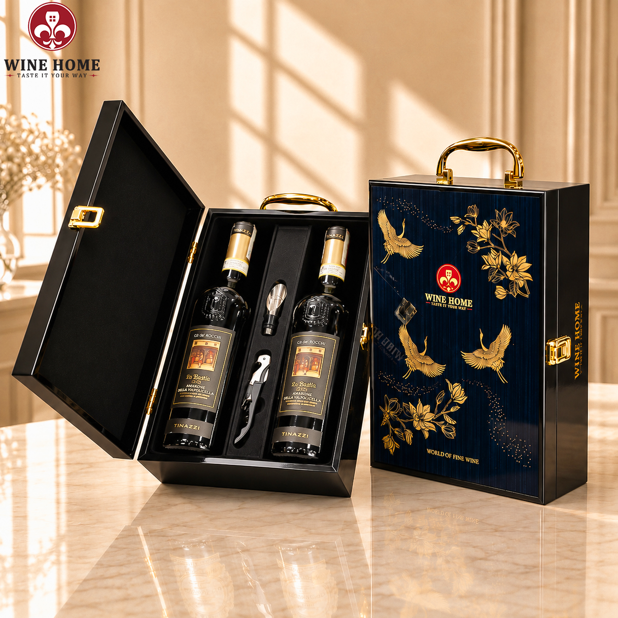 Hộp quà rượu vang 2 chai La Bastia Amarone - Cantine Tinazzi | Rượu Vang Wine Home Hộp quà rượu vang 2 chai La Bastia Amarone - Cantine Tinazzi