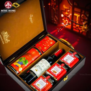 Hộp Quà Tết Rượu Hạt Hộp Gỗ Sơn Mài 3 Ngăn Nâu 02 – Siêu Phẩm Quà Tết Doanh Nghiệp Cao Cấp 2026 | Rượu Vang Wine Home Hộp Quà Tết Rượu Hạt Hộp Gỗ Sơn Mài 3 Ngăn Nâu 02
