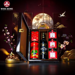 Hộp Quà Tết Rượu Hạt Hộp Gỗ Sơn Mài 3 Ngăn Nâu 06 – Siêu Phẩm Quà Tết Doanh Nghiệp Cao Cấp 2026 | Rượu Vang Wine Home Hộp Quà Tết Rượu Hạt Hộp Gỗ Sơn Mài 3 Ngăn Nâu 06