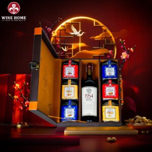 Hộp Quà Tết Rượu Hạt Hộp Da 3 Ngăn 02