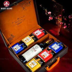 Hộp Quà Tết Rượu Hạt Hộp Da 3 Ngăn 02