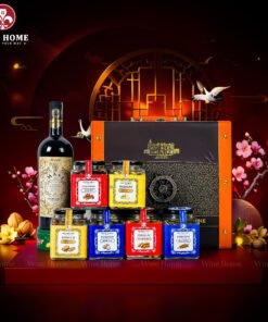 Hộp Quà Tết Rượu Hạt Hộp Da 3 Ngăn 06