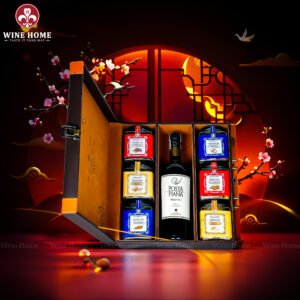 Hộp Quà Tết Rượu Hạt Hộp Da 3 Ngăn 07