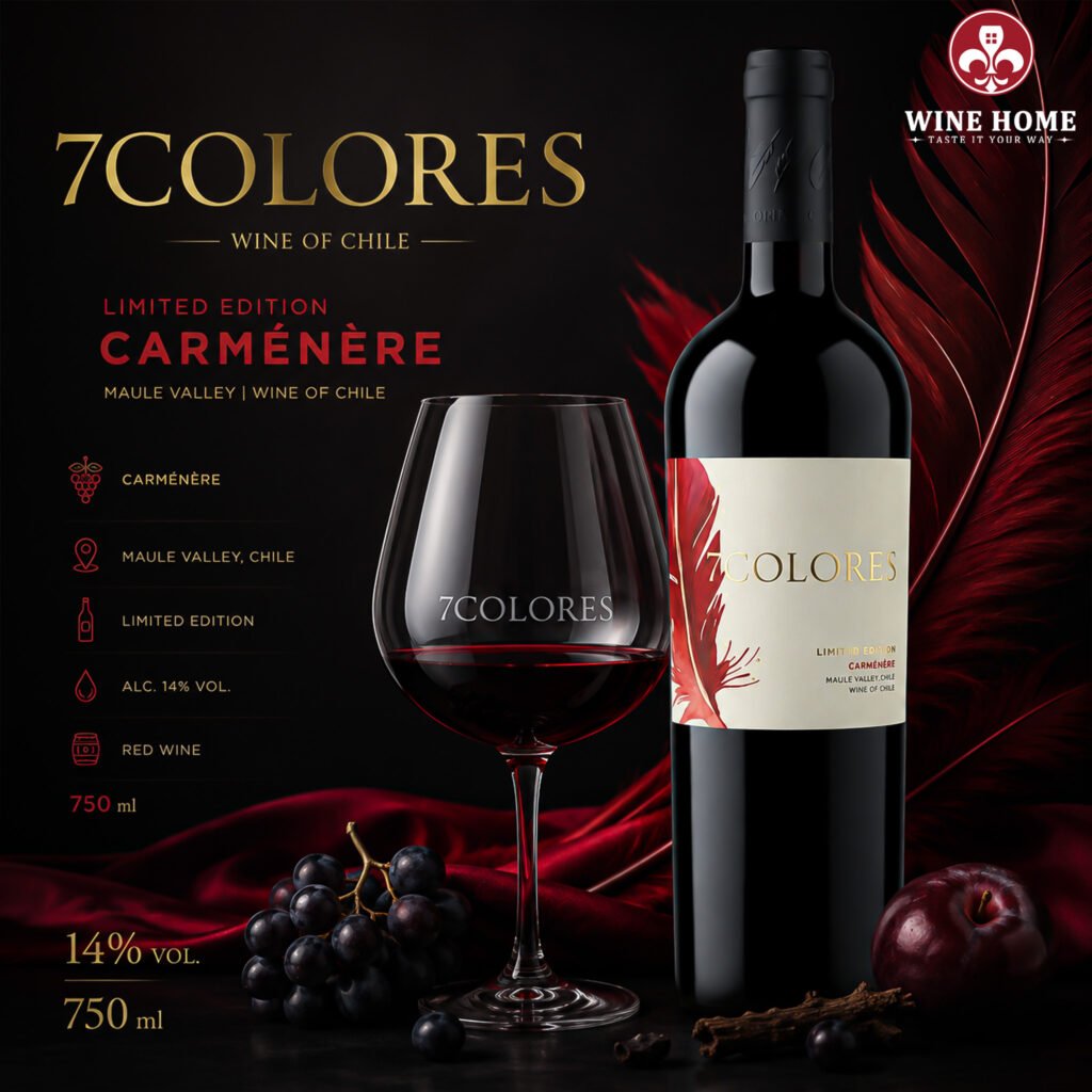 7COLORES Limited Edition Carmenere – Tuyệt Tác Vang Đỏ Giới Hạn Từ Maule Valley Chile