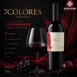 7COLORES Limited Edition Carmenere – Tuyệt Tác Vang Đỏ Giới Hạn Từ Maule Valley Chile