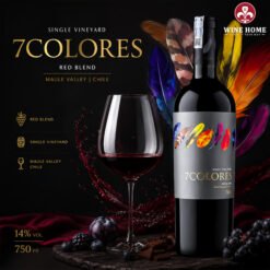 Rượu Vang Chile 7Colores Red Blend Single Vineyard - Dòng Vang Phức Hợp Cá Tính