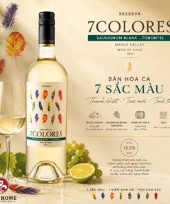 7COLORES SAUVIGNON BLANC – TORONTEL | Chai Vang Trắng Chile Tươi Mát Và Đầy Hương Hoa Quyến Rũ