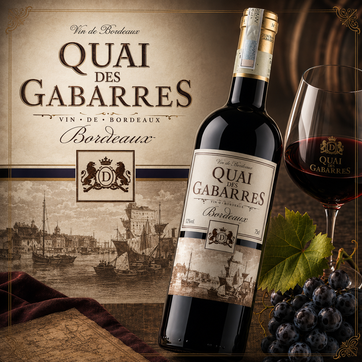 Quai des Gabarres 2020 – Vang Đỏ Bordeaux Pháp Thanh Lịch Và Dễ Thưởng Thức | Rượu Vang Wine Home Rượu Vang Pháp Quai des Gabarres – Tinh Hoa Bordeaux Cho Tín Đồ Vang Đỏ