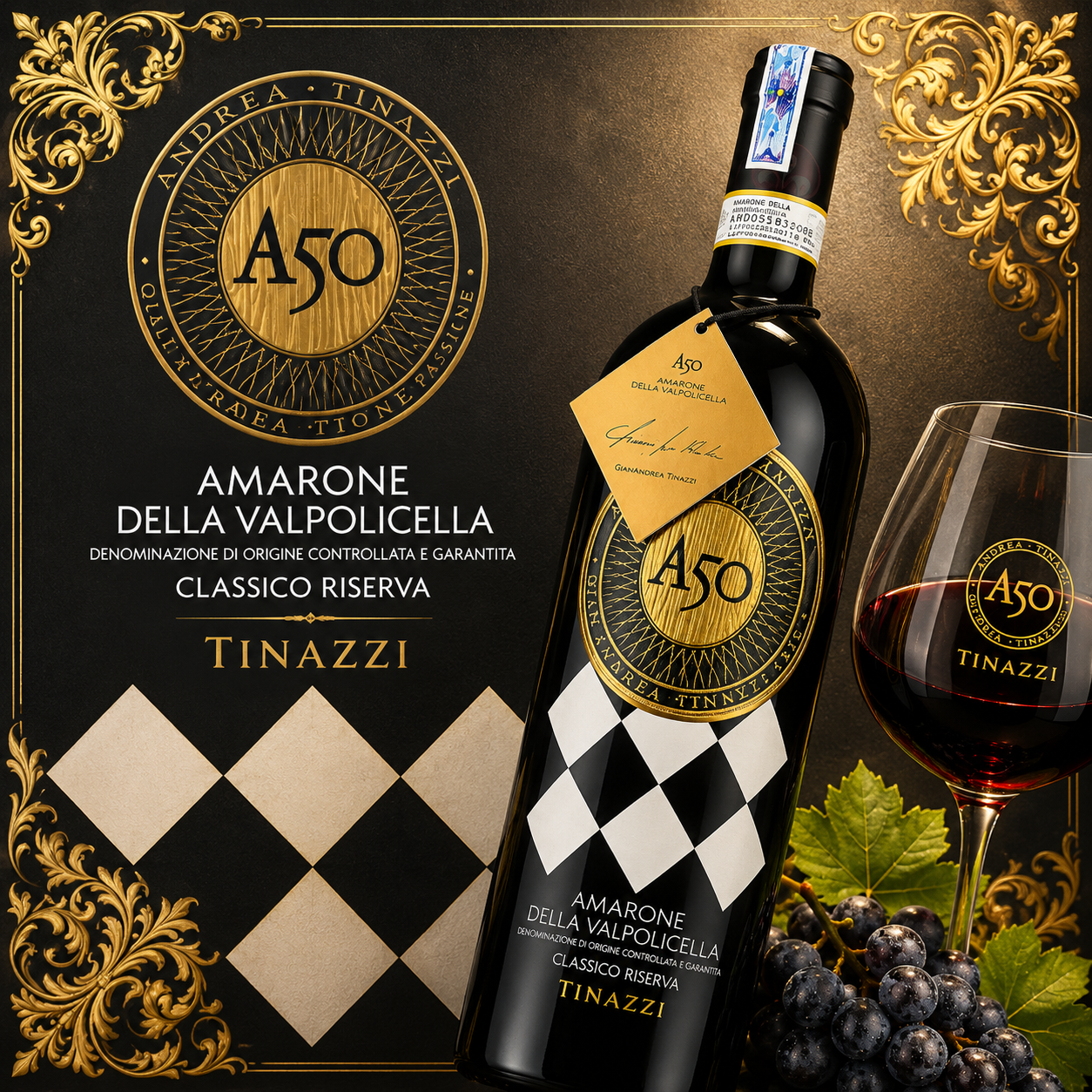 Rượu vang Ý A50 Amarone della Valpolicella Classico Riserva – Tuyệt Tác Vang Ý Thượng Hạng Từ Tinazzi | Rượu Vang Wine Home Rượu vang Ý A50 Amarone della Valpolicella Classico Riserva – Tuyệt Tác Vang Ý Thượng Hạng Từ Tinazzi
