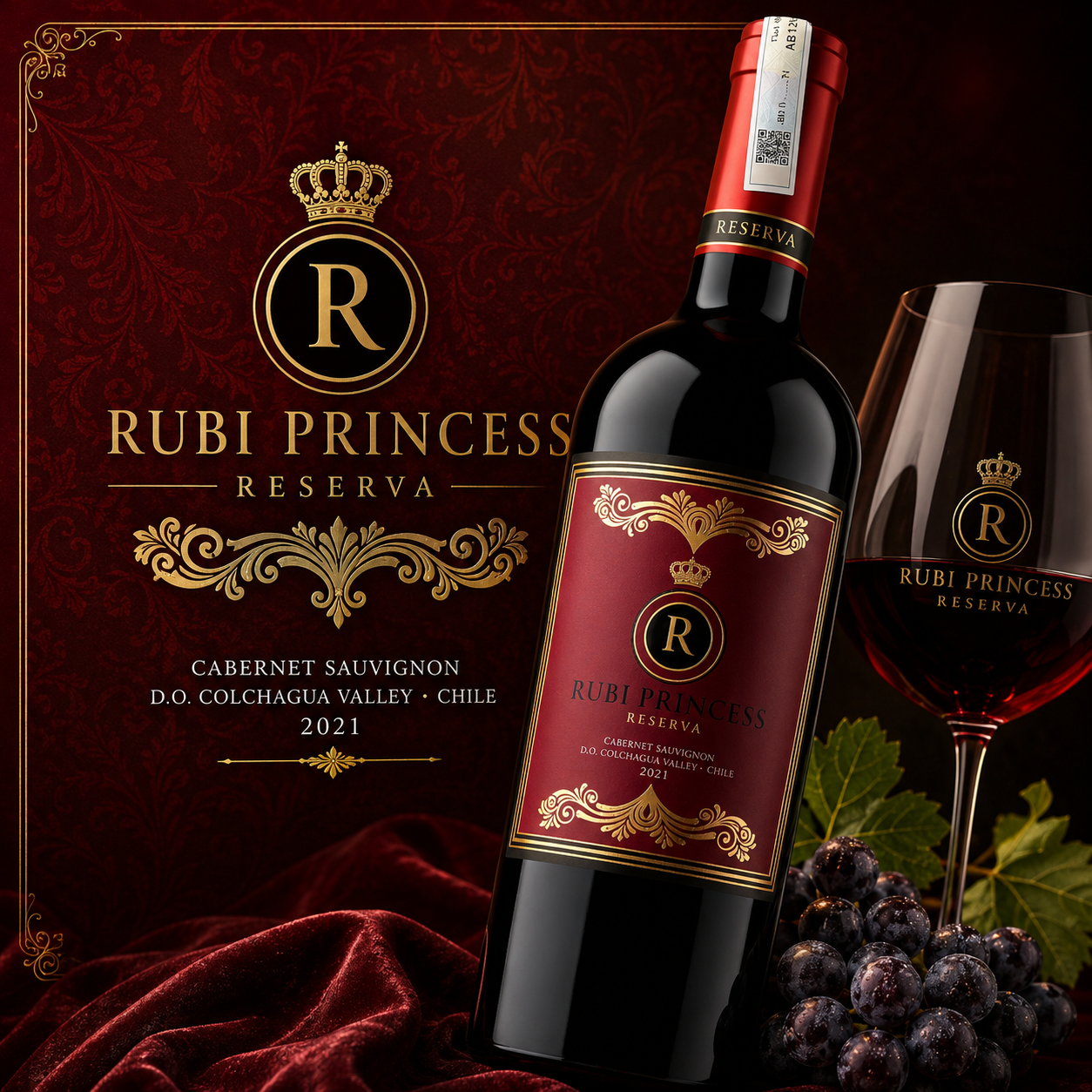Rubi Princess Reserva Cabernet Sauvignon – Rượu Vang Chile Mềm Mại Sang Trọng | Rượu Vang Wine Home Rubi Princess Reserva – Dòng Vang Đỏ Chile Thanh Lịch Và Cuốn Hút