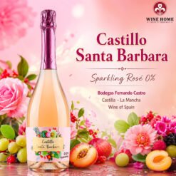 Castillo Santa Barbara Sparkling 0% – Vang Nổ Hồng Không Cồn Tây Ban Nha | Rượu Vang Wine Home Castillo Santa Barbara Sparkling 0% – Nét Thanh Lịch Của Vang Nổ Không Cồn Tây Ban Nha
