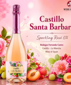 Castillo Santa Barbara Sparkling 0% – Nét Thanh Lịch Của Vang Nổ Không Cồn Tây Ban Nha