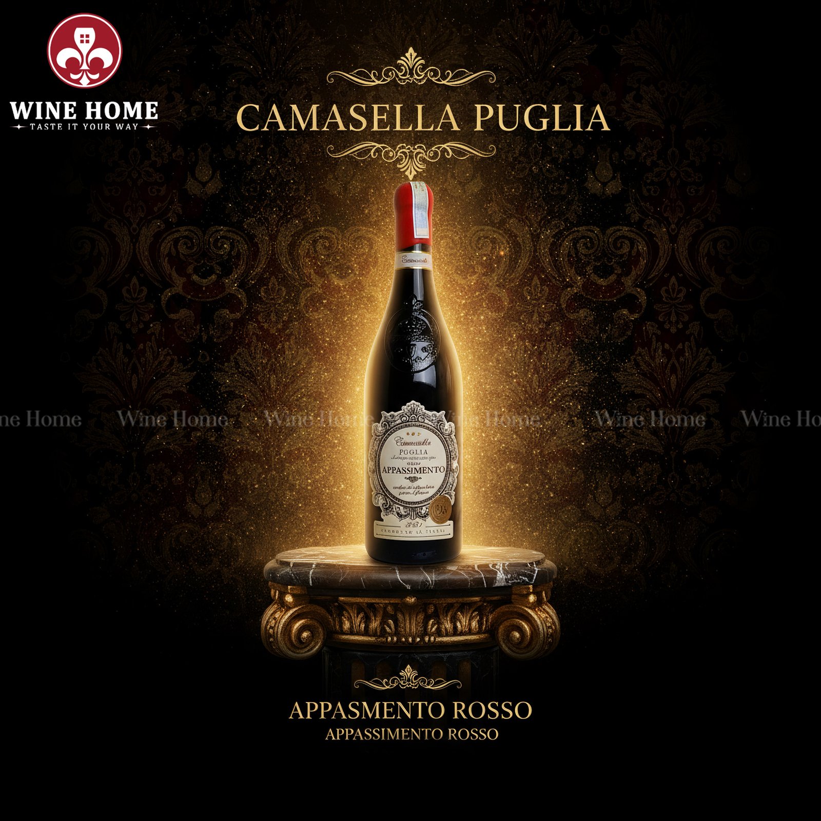 Rượu vang Ý Camasella Appassimento Puglia – Vang Ý Đậm Đà, Hậu Ngọt Dài | Rượu Vang Wine Home Camasella Appassimento – Tinh Hoa Nghệ Thuật Appassimento Trứ Danh Của Ý