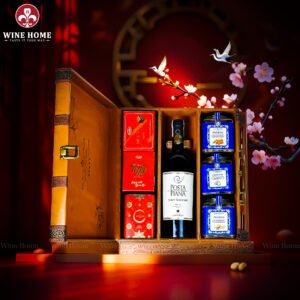 Hộp Quà Tết Rượu Hạt 3 Ngăn Da Nâu Classic 06