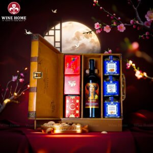 Hộp Quà Tết Rượu Hạt 3 Ngăn Da Nâu Classic 08