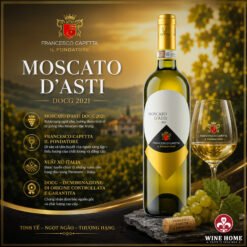 Rượu Vang Ngọt Moscato d'Asti DOCG – Hương Vị Ngọt Ngào, Tươi Mát Chuẩn Ý | Rượu Vang Wine Home Moscato d’Asti DOCG Capetta – Hương vị ngọt ngào thanh lịch từ miền Piemonte nước Ý