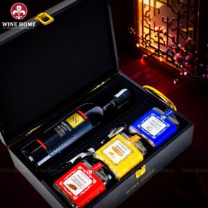 Hộp Quà Tết Rượu Hạt Hộp Gỗ Sơn Mài Wine Home 01