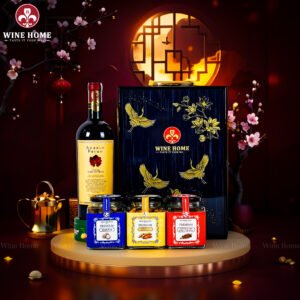 Hộp Quà Tết Rượu Hạt Hộp Gỗ Sơn Mài Wine Home 03