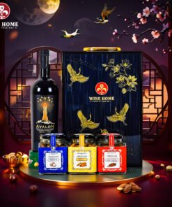Hộp Quà Tết Rượu Hạt Hộp Gỗ Sơn Mài Wine Home 04