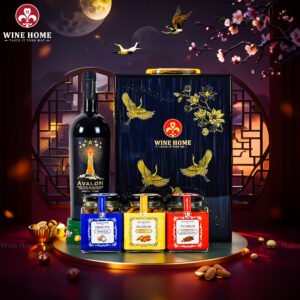 Hộp Quà Tết Rượu Hạt Hộp Gỗ Sơn Mài Wine Home 04