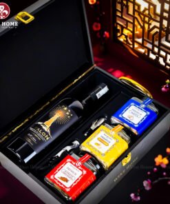 Hộp Quà Tết Rượu Hạt Hộp Gỗ Sơn Mài Wine Home 04 – Quà Tết Doanh Nghiệp Cao Cấp Xu Hướng 2026 | Rượu Vang Wine Home Hộp Quà Tết Rượu Hạt Hộp Gỗ Sơn Mài Wine Home 04