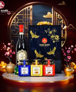 Hộp Quà Tết Rượu Hạt Hộp Gỗ Sơn Mài Wine Home 05