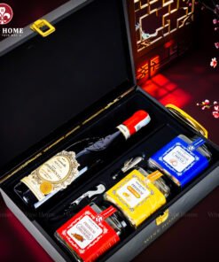 Hộp Quà Tết Rượu Hạt Hộp Gỗ Sơn Mài Wine Home 05