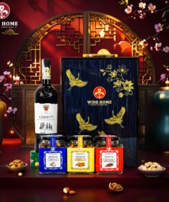 Hộp Quà Tết Rượu Hạt Hộp Gỗ Sơn Mài Wine Home 07