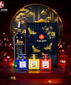 Hộp Quà Tết Rượu Hạt Hộp Gỗ Sơn Mài Wine Home 06