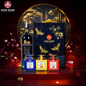 Hộp Quà Tết Rượu Hạt Hộp Gỗ Sơn Mài Wine Home 06