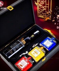 Hộp Quà Tết Rượu Hạt Hộp Gỗ Sơn Mài Wine Home 06 – Quà Tết Doanh Nghiệp Cao Cấp Xu Hướng 2026 | Rượu Vang Wine Home Hộp Quà Tết Rượu Hạt Hộp Gỗ Sơn Mài Wine Home 06