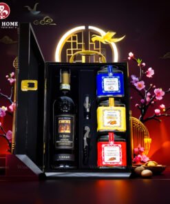 Hộp Quà Tết Rượu Hạt Hộp Gỗ Sơn Mài Wine Home 09 – Quà Tết Doanh Nghiệp Cao Cấp Xu Hướng 2026 | Rượu Vang Wine Home Hộp Quà Tết Rượu Hạt Hộp Gỗ Sơn Mài Wine Home 09