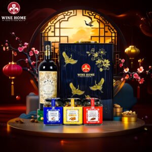 Hộp Quà Tết Rượu Hạt Hộp Gỗ Sơn Mài Wine Home 10