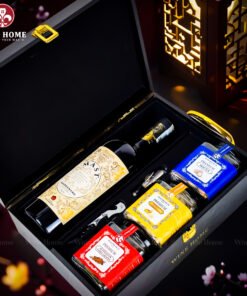 Hộp Quà Tết Rượu Hạt Hộp Gỗ Sơn Mài Wine Home 10