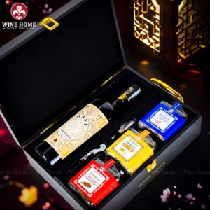 Hộp Quà Tết Rượu Hạt Hộp Gỗ Sơn Mài Wine Home 10