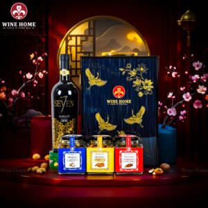 Hộp Quà Tết Rượu Hạt Hộp Gỗ Sơn Mài Wine Home 12