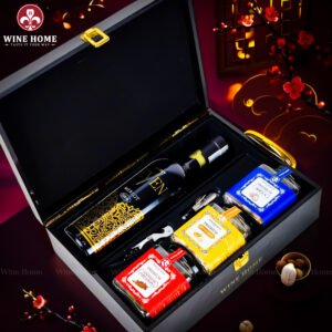Hộp Quà Tết Rượu Hạt Hộp Gỗ Sơn Mài Wine Home 12