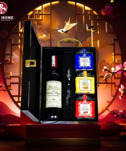 Hộp Quà Tết Rượu Hạt Hộp Gỗ Sơn Mài Wine Home 13