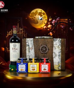 Hộp Quà Tết Rượu Hạt Hộp Da Vali Họa Tiết Vô Lăng 03