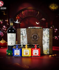 Hộp Quà Tết Rượu Hạt Hộp Da Vali Họa Tiết Vô Lăng 09