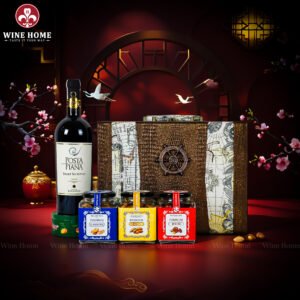 Hộp Quà Tết Rượu Hạt Hộp Da Vali Họa Tiết Vô Lăng 09