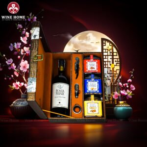 Hộp Quà Tết Rượu Hạt Hộp Da Vali Họa Tiết Vô Lăng 09