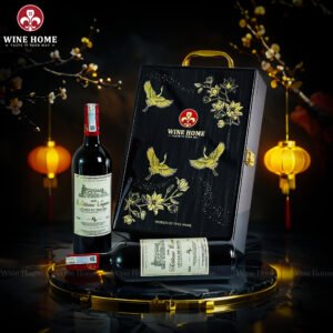 Hộp quà rượu vang 2 chai Chateau Tayac Côtes de Bourg
