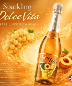 DolceVita Grape Juice White Peach – Nước ép nho không cồn vị đào cao cấp từ Ý
