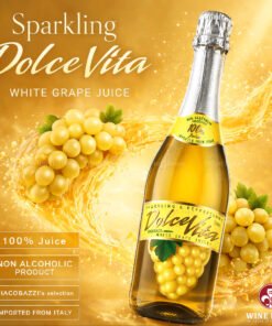 DolceVita White Grape Juice – Nước ép nho trắng sparkling không cồn cao cấp từ Ý