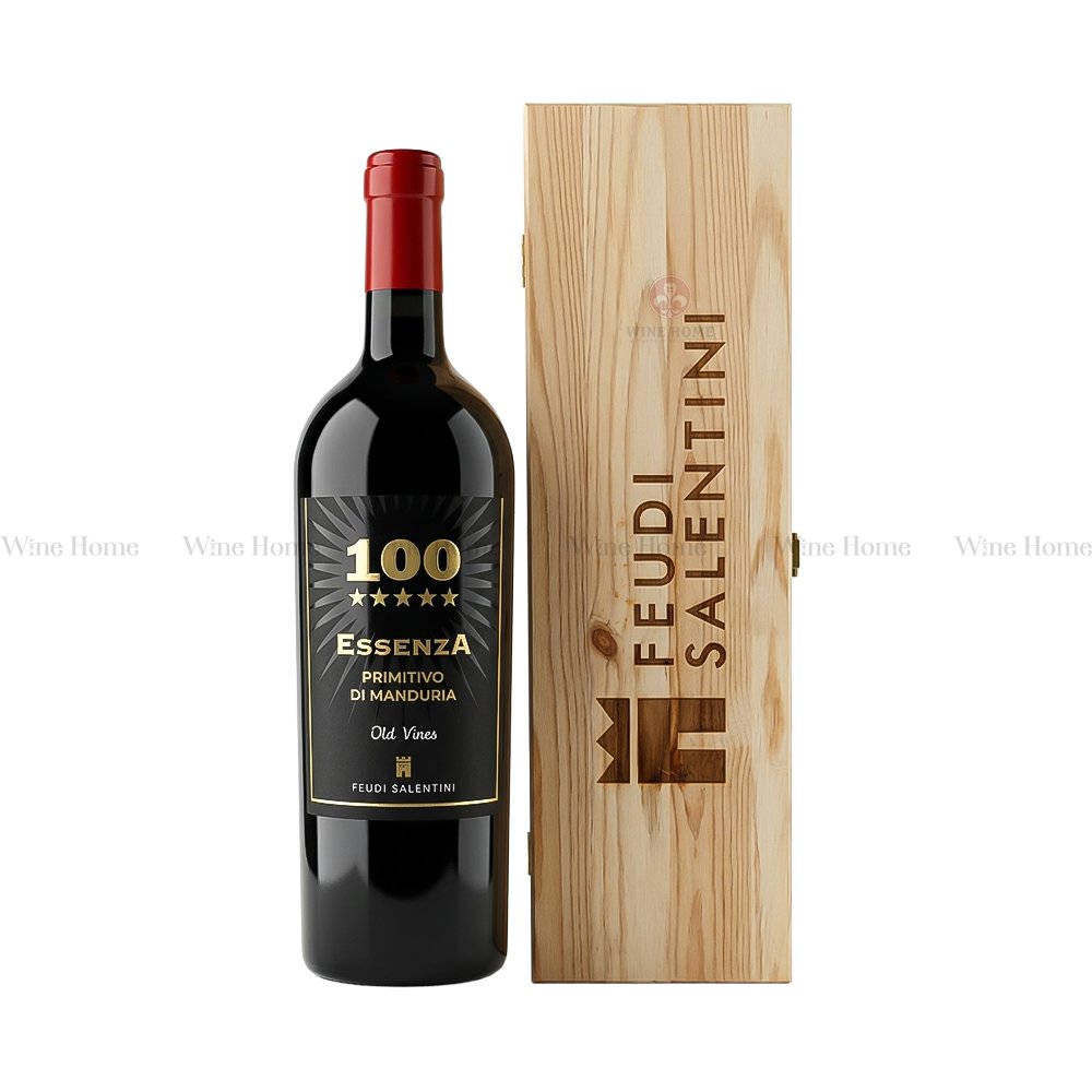 Rượu Vang Ý 100 Essenza Primitivo di Manduria Old Vines 3000ML – Tuyệt Tác Đậm Đà Từ Feudi Salentini | Rượu Vang Wine Home Rượu Vang Ý 100 Essenza Primitivo di Manduria Old Vines 3000ML – Tuyệt Tác Đậm Đà Từ Feudi Salentini