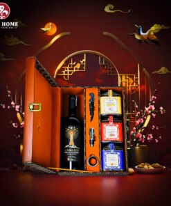 Hộp Quà Tết Rượu Hạt Hộp Da Nâu Vali 03 – Quà Tết Doanh Nghiệp Sang Trọng & Đẳng Cấp 2026 | Rượu Vang Wine Home Hộp Quà Tết Rượu Hạt Hộp Da Nâu Vali 03