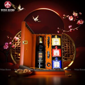 Hộp Quà Tết Rượu Hạt Hộp Da Nâu Vali 07 – Quà Tết Doanh Nghiệp Sang Trọng & Đẳng Cấp 2026 | Rượu Vang Wine Home Hộp Quà Tết Rượu Hạt Hộp Da Nâu Vali 07