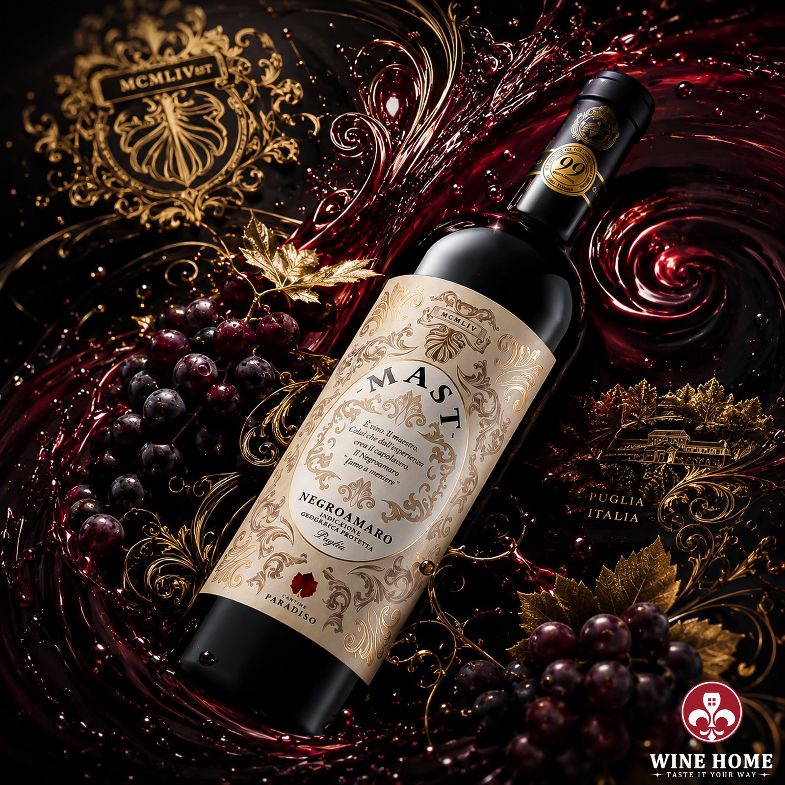 Rượu Vang Ý MAST Negroamaro Cantine Paradiso – Đỉnh Cao Nghệ Thuật Vang Ý | Rượu Vang Wine Home Rượu Vang Ý MAST Negroamaro Cantine Paradiso – Đỉnh Cao Nghệ Thuật Vang Ý